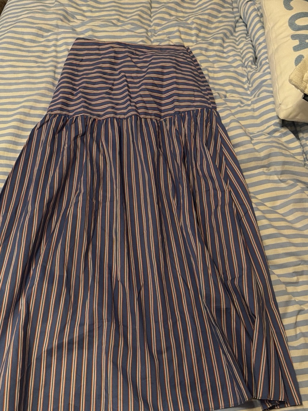 Glamorous Navy and Pink Striped Maxi Skirt